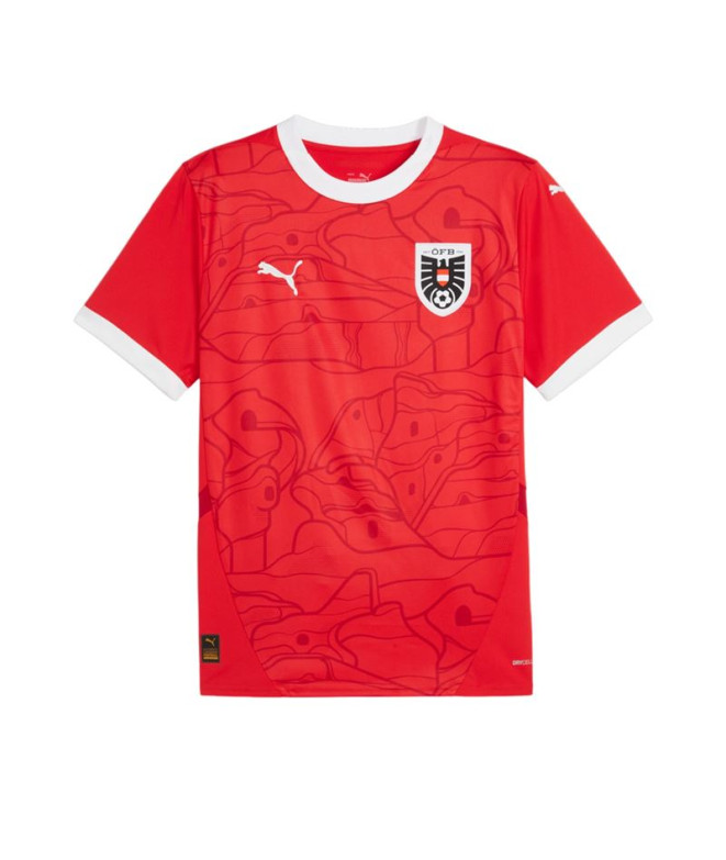 Camiseta Futebol de Puma Autria 2024 Vermelho Homem