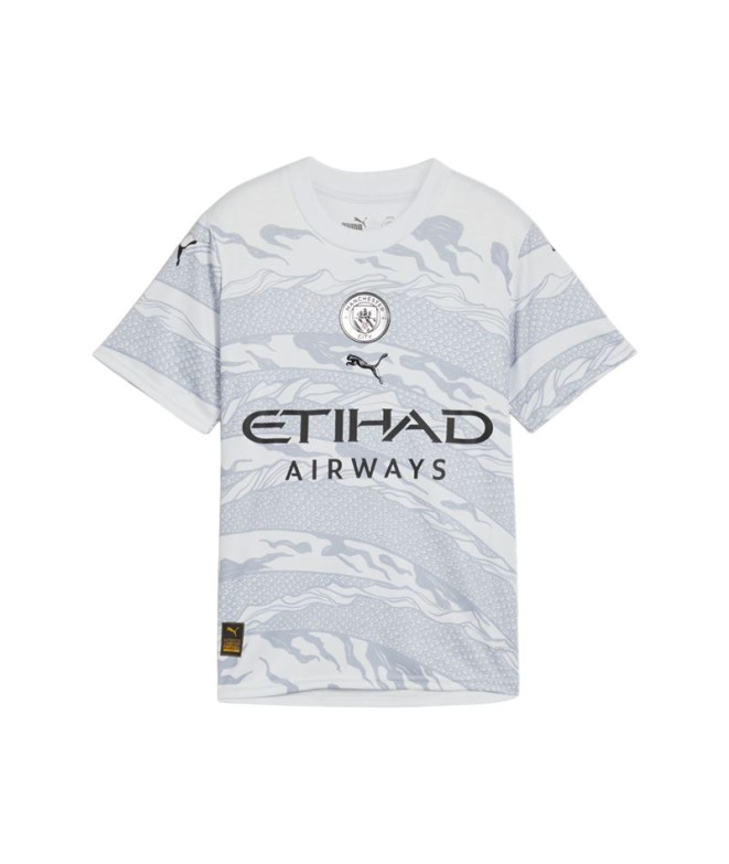 Camiseta de Fútbol Puma Manchester City YOD Graphic Plata Infantil