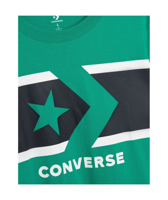 T-shirt com riscas no peito e estrela Chevron
