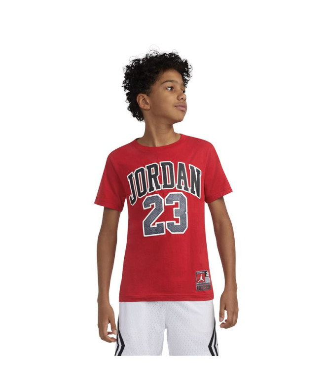 Camiseta Jordan Practice Flight Ss Niño Rojo