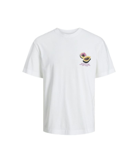 Camiseta Jack & Jones Jortampa Back Ss Crew Neck Mni Blanco