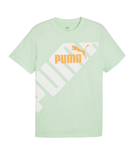 Camiseta Puma POWER Graphic Verde Homem Camiseta Puma POWER Graphic Verde Homem