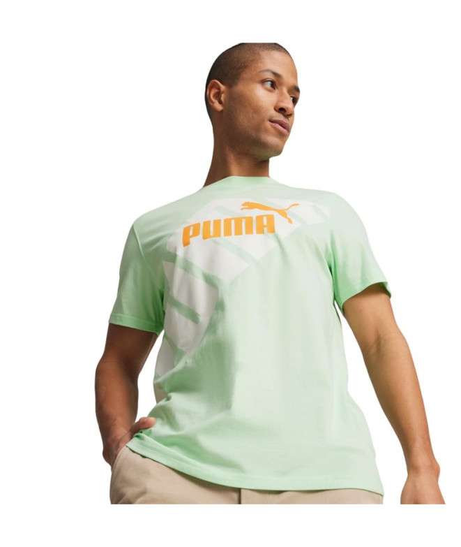 Camiseta Puma POWER Graphic Verde Hombre