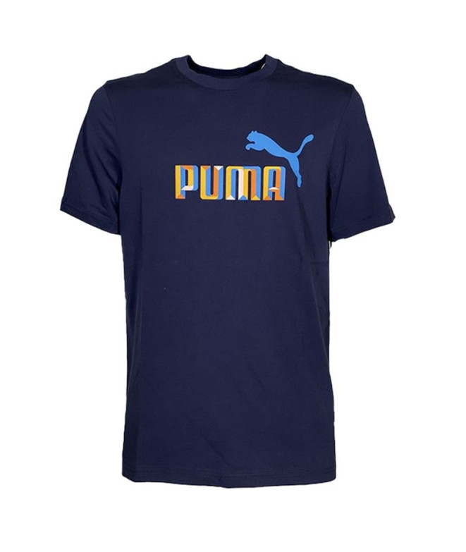 Camiseta Puma Daily 3.0 azul-marinho Homem