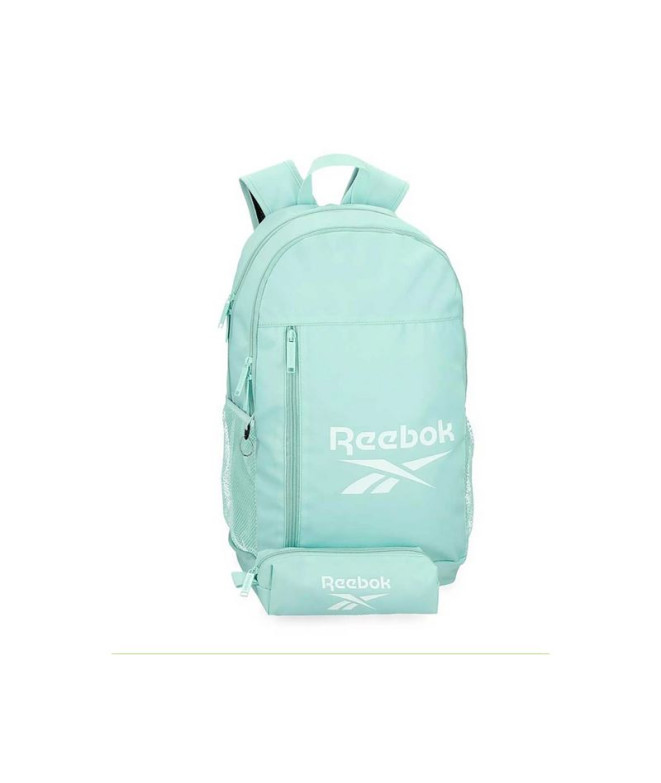 Mochila Reebok estojo dois compartimentos Ashland + 48 cm turquesa