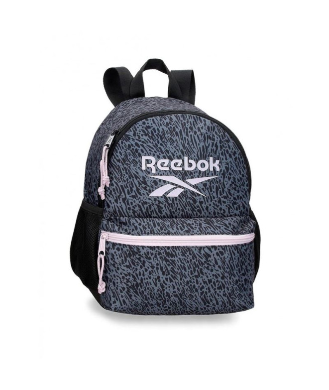 Mochila Reebok carrinho de passeio Leopard 32 cm preto