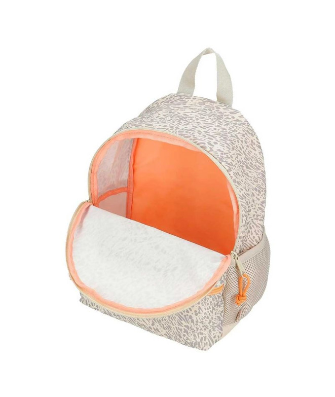 Mochila de paseo Reebok Leopard 32 cm beige