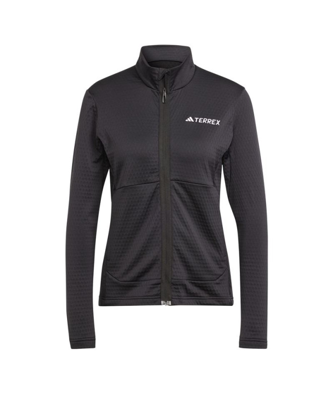 Casaco por Montanha adidas Terrex Multi Light Fleece Mulher Preto