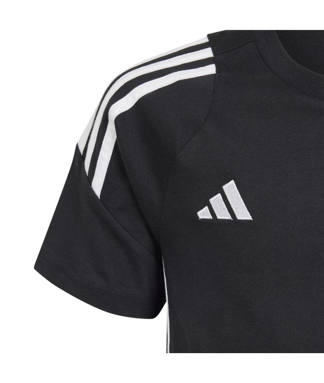 Camiseta de Futebol adidas Tiro24 Infantil Preto