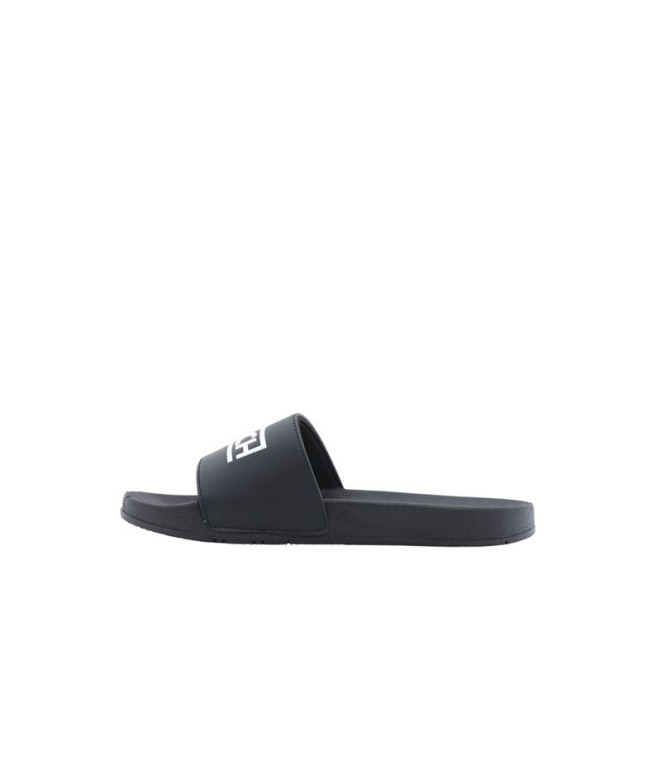 Tongs Munich Flat Slider 3D Logo Homme Noir