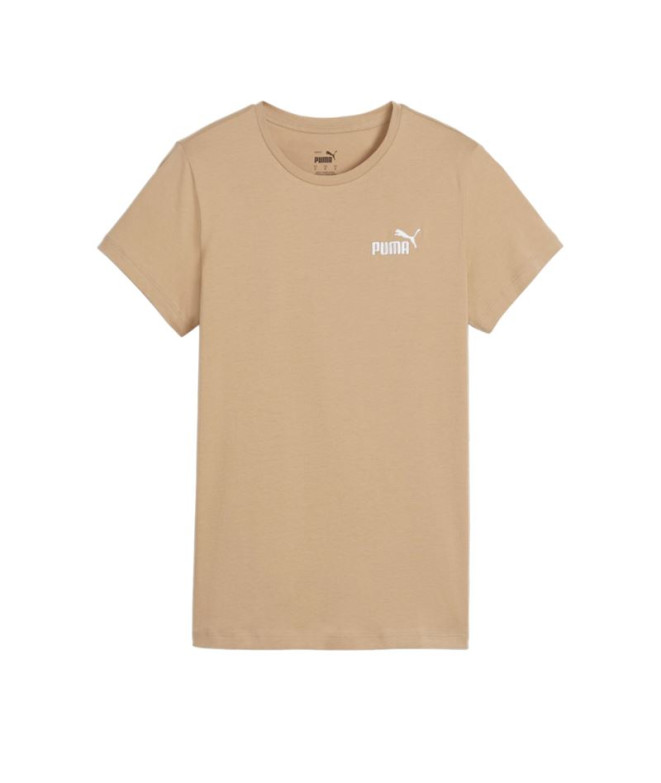 T-shirt Puma Essentials + Broderie Marron Femme