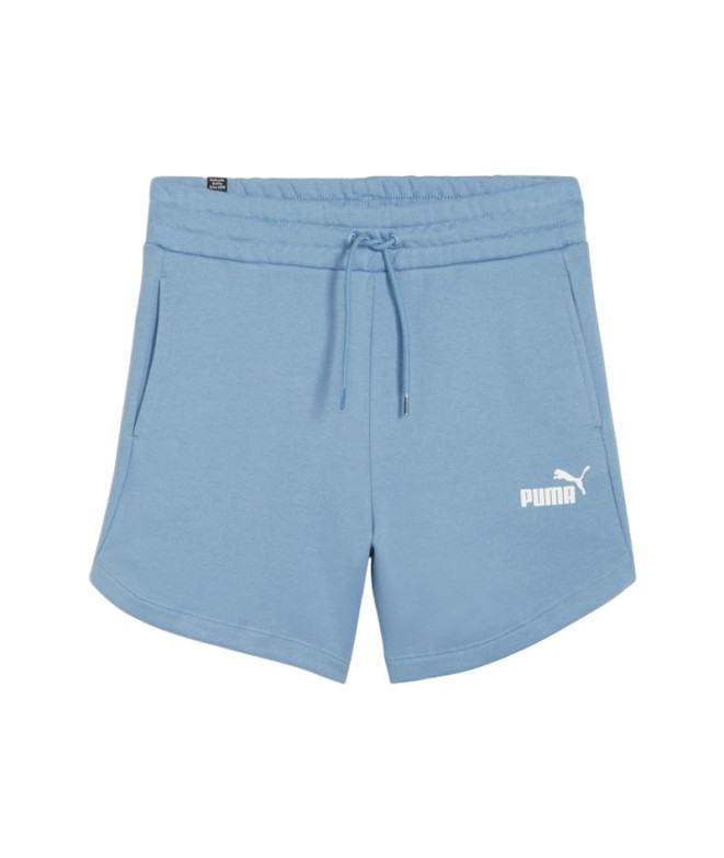 Calça Puma Essentials 5" cintura alta azul Mulher