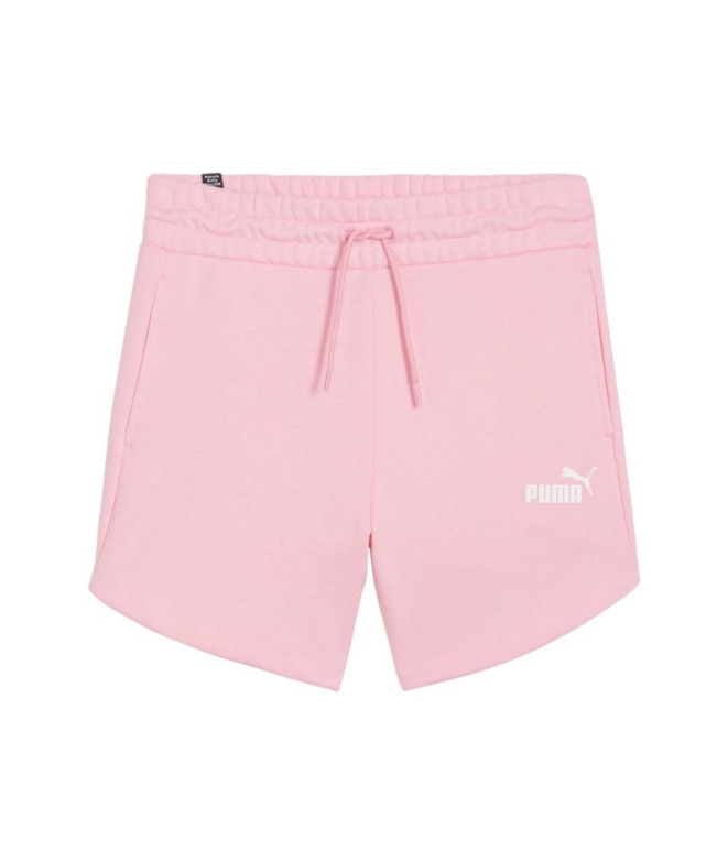 Calça Puma Essentials 5" cintura alta cor-de-rosa Mulher