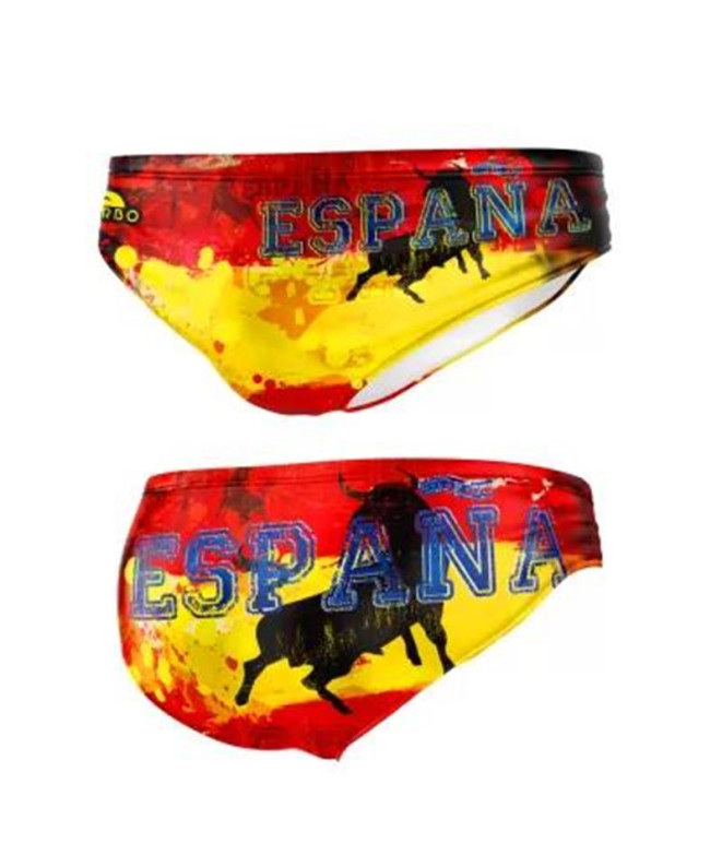 Maillot de bain Waterpolo Turbo Homme Espagne Bull Tag 2015 Rouge