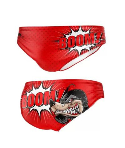 Bañador Waterpolo Turbo Boom Wolf Rojo