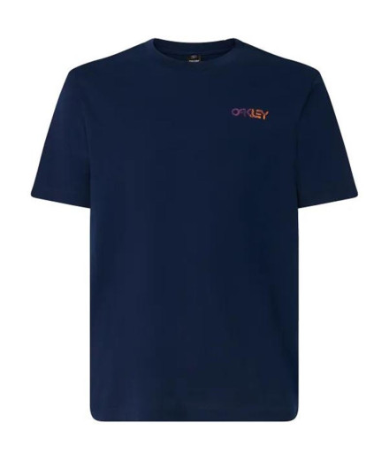 Camiseta Oakley Fingerprint B1B Azul Marino Hombre Camiseta Oakley Fingerprint B1B Azul Marino Hombre