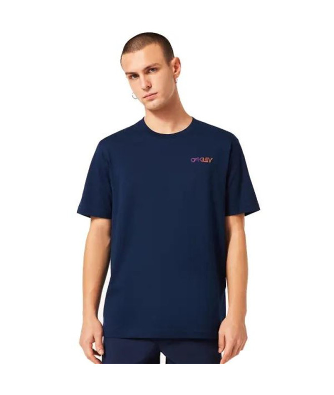 T-shirt Oakley Fingerprint B1B bleu marine Homme