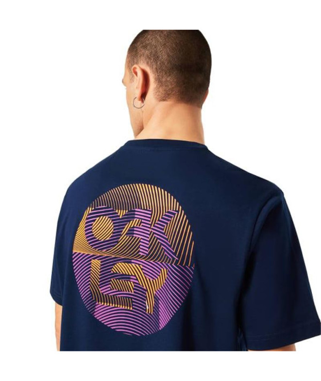 T-shirt Oakley Fingerprint B1B bleu marine Homme