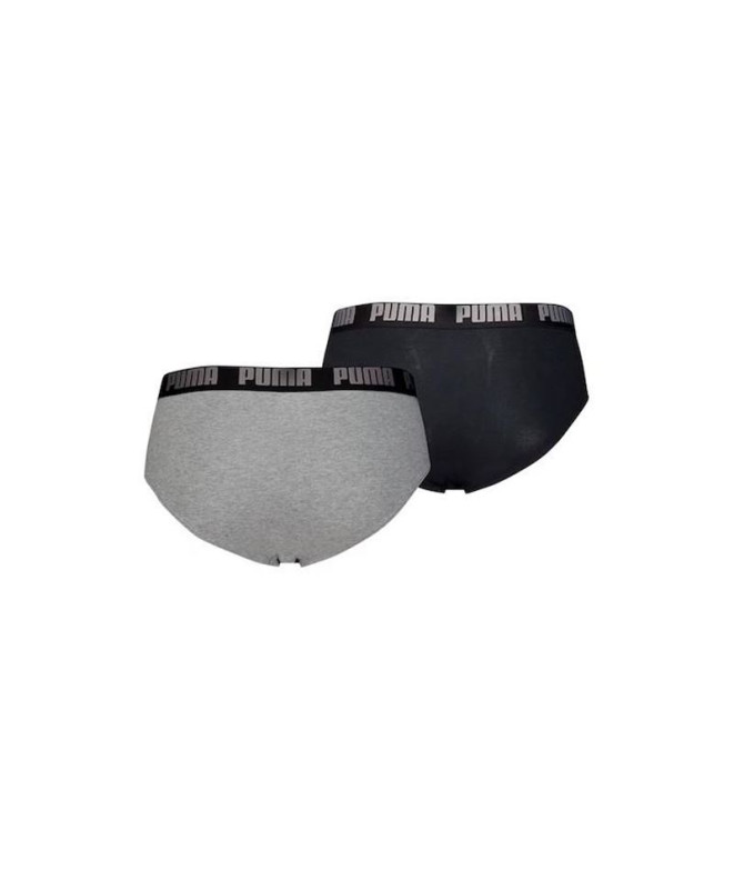 Calzoncillos de Puma Everyday 2P Hombre Gris/Negro