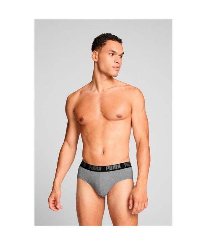 Calzoncillos de Puma Everyday 2P Hombre Gris/Negro