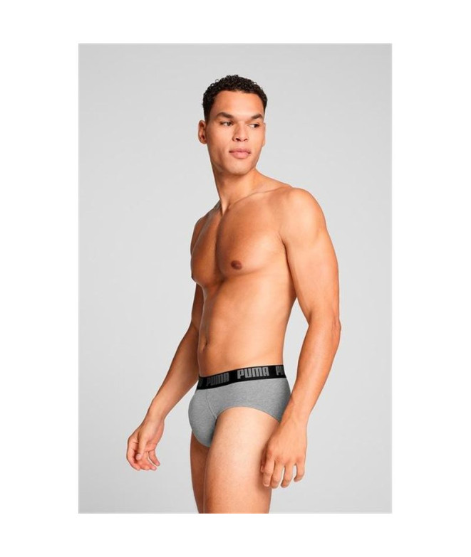 Calzoncillos de Puma Everyday 2P Hombre Gris/Negro