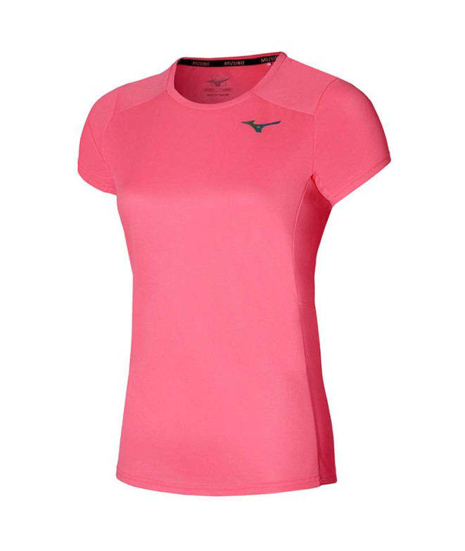 Camiseta Running Mizuno de Two Loop 88 Coral Mulher