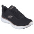 Chaussures Skechers Flex Appeal 5.0 Femme Noir Maille/Rose Or Bordure