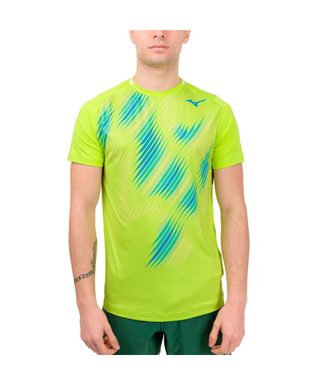 T-shirt Tennis Mizuno de Shadow Graphic Lima Homme