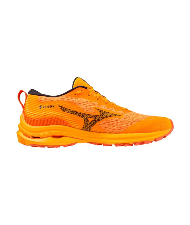 Chaussures Trail Mizuno Rider de Wave Gore-Tex Orange Homme