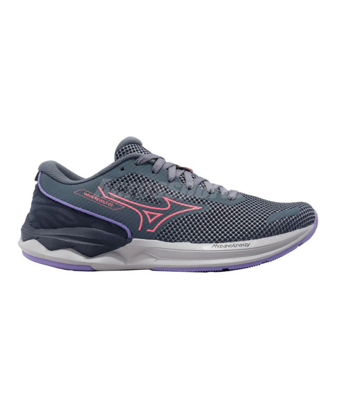 Chaussures Running Mizuno de Wave Revolt 3 Gris Femme