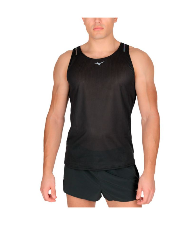 Camiseta de Running Mizuno Dryaeroflow Negro Hombre