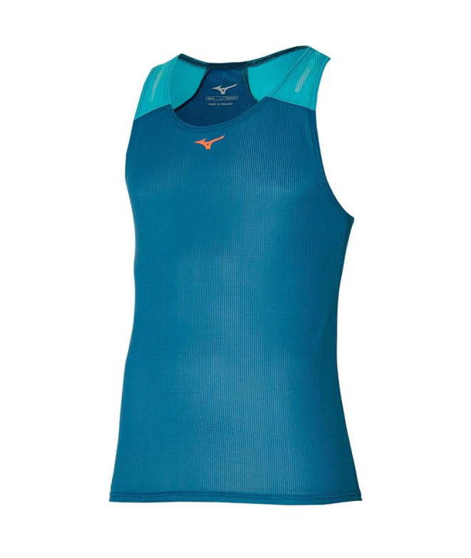 Camiseta de Running Mizuno Dryaeroflow Azul Hombre