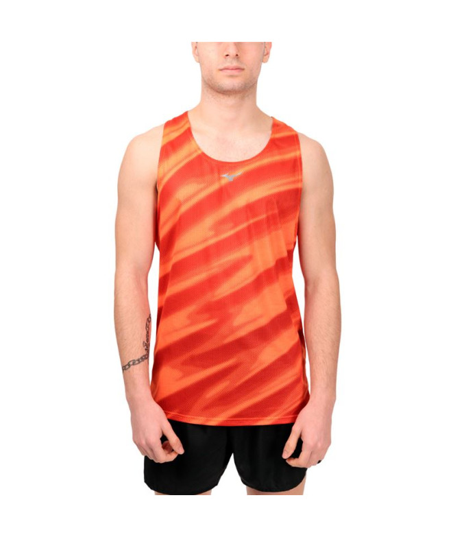 Camiseta Running Mizuno da Daf Graphic Orange Homem