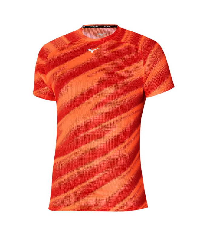 T-shirt Running Mizuno de Daf Graphic Orange Homme