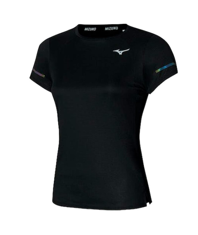 Camiseta Running Mizuno de Dryaeroflow Preto Mulher