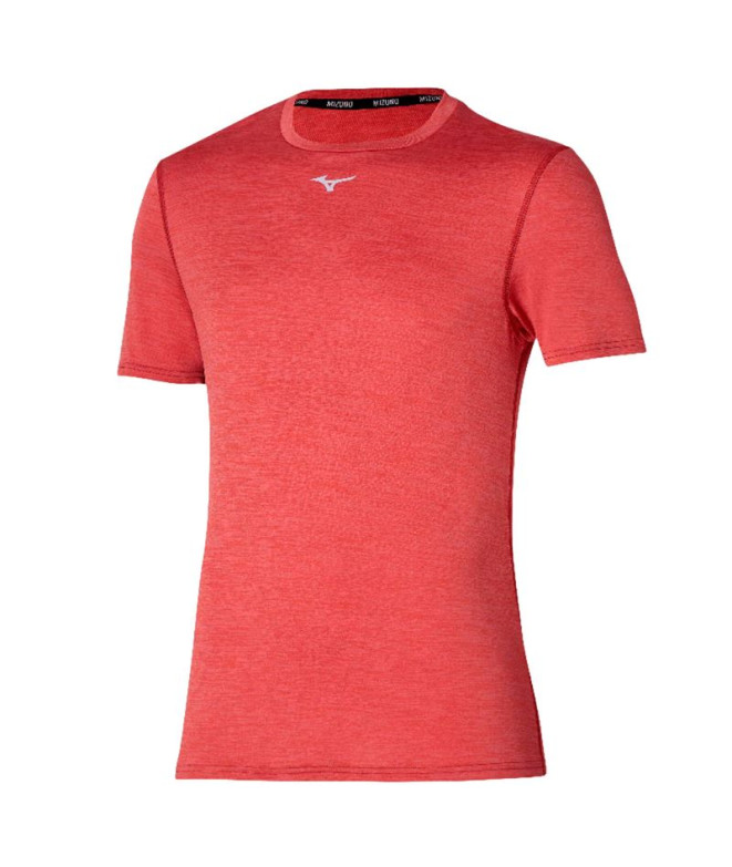 Camiseta Fitness Mizuno da telha Core Red Homem