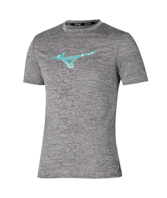 T-shirt Fitness Mizuno de Core RB Grey Homme