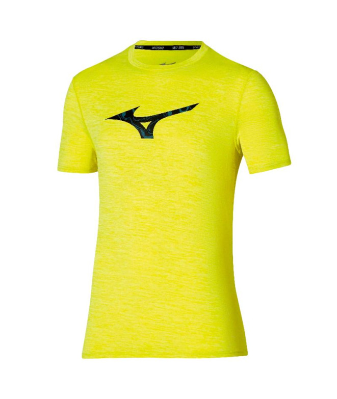 Camiseta Fitness Mizuno de Core RB Yellow Homem