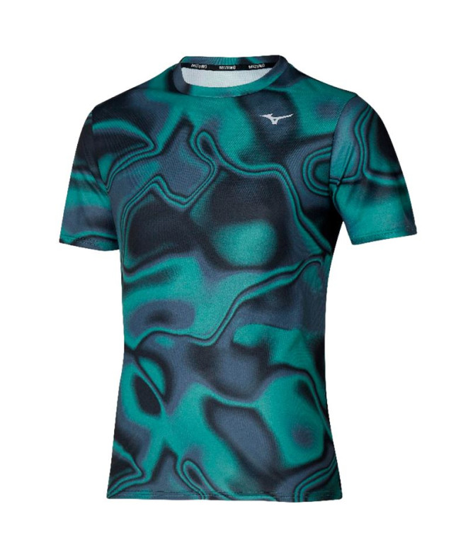 T-shirt Fitness Mizuno par Core Graphic Green Homme