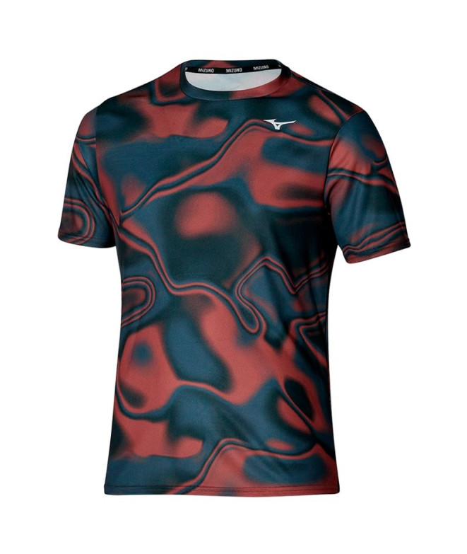 Camiseta Fitness Mizuno por Core Core Graphic Red tile Homem