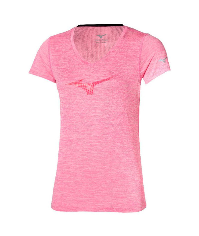 T-shirt Fitness Mizuno par Core RB Pink Femme