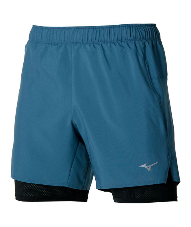 Calça Fitness Mizuno do Core 5.5 2In1 Azul Homem