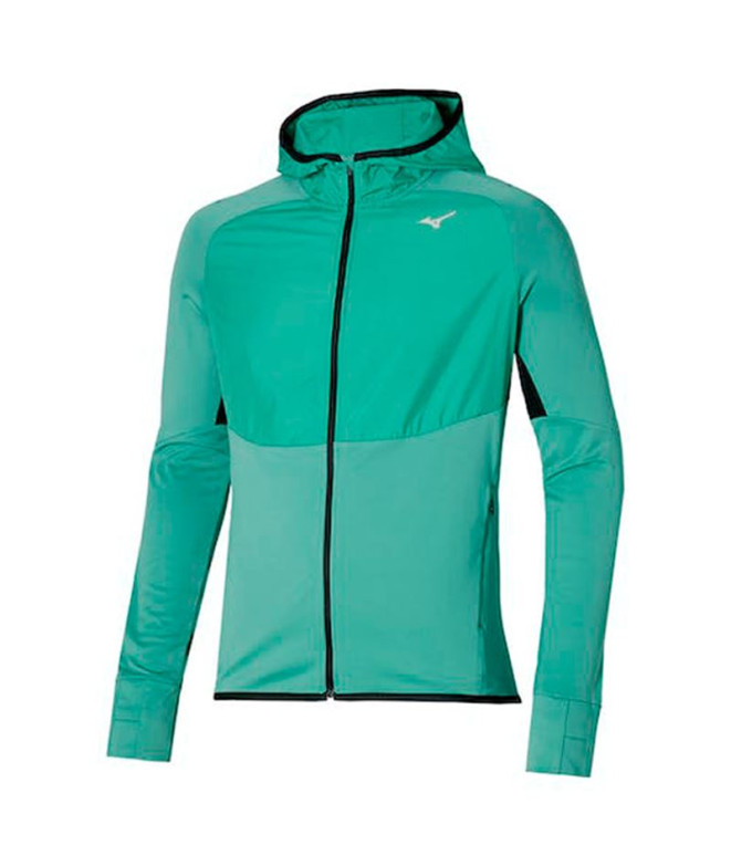 Veste Running Mizuno de Warmalite Hybrid Green Homme