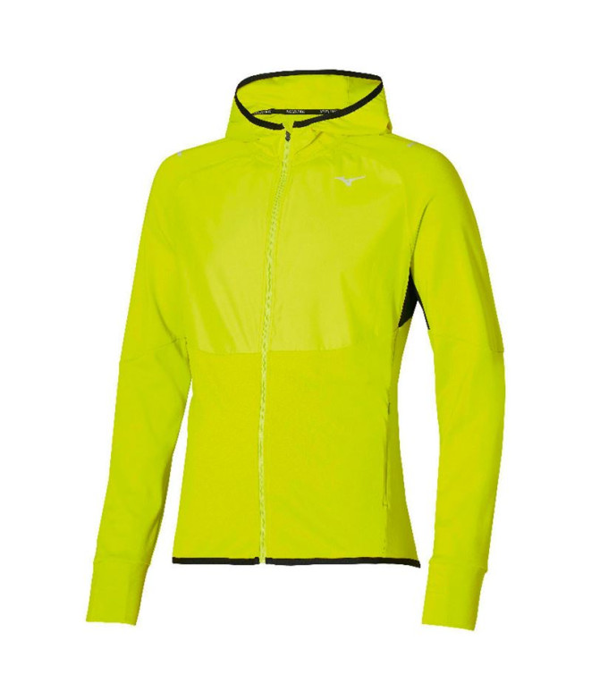 Veste Running Mizuno de Warmalite Hybrid Yellow Homme