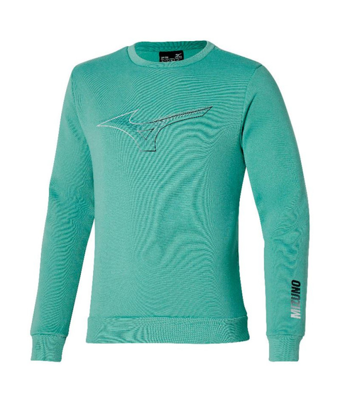 Sudadera de Fitness Mizuno Release Crew Sweat Verde Hombre