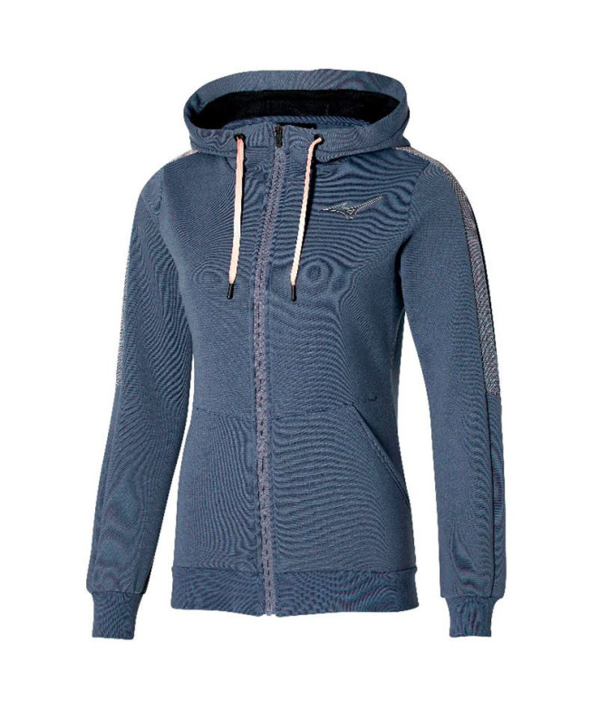 Casaco by Fitness Mizuno Release Sweat Blue mulher