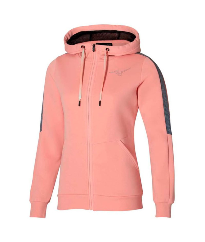 Chaqueta de Fitness Mizuno Release Sweat Rosa melocotón mujer