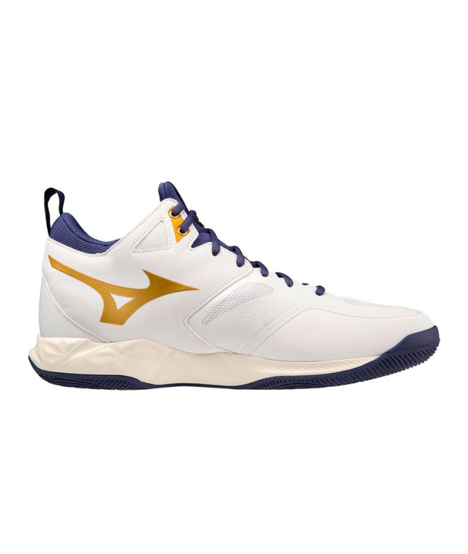 Chaussures Volley-ball Mizuno de Wave Dimension Mid White