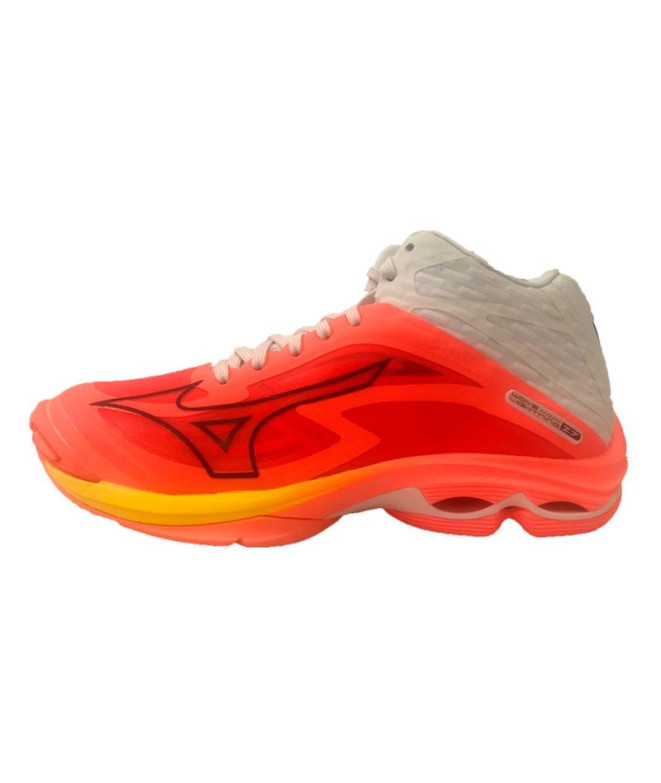 Zapatillas de Voleibol Mizuno Wave Lightning Z7Mid Naranja fluor