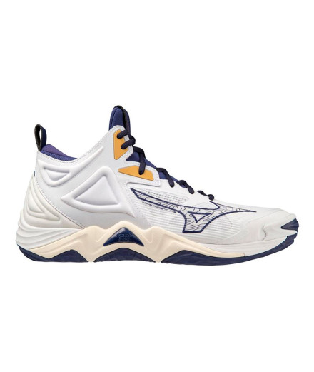 Chaussures de Volley-ball Mizuno Wave Momentum 3 Mid Blanc